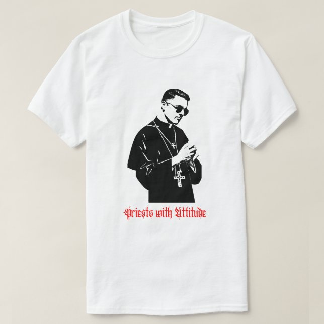 PRIESTA MED ATTITUD T SHIRT (Design framsida)