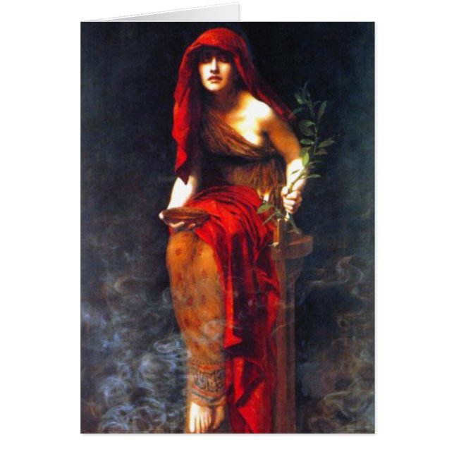 Priestess av målning för konst för Delphi Hälsningskort (Framsidan)
