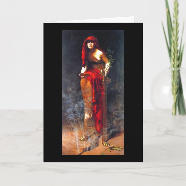 Priestess av målning för konst för Delphi Kort (Framsida)