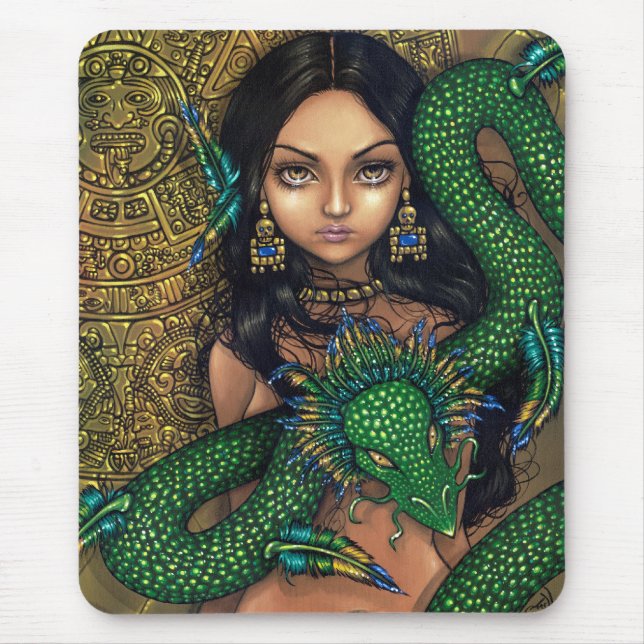 "Priestess av Quetzalcoatl" Mousepad Musmatta (Framsidan)
