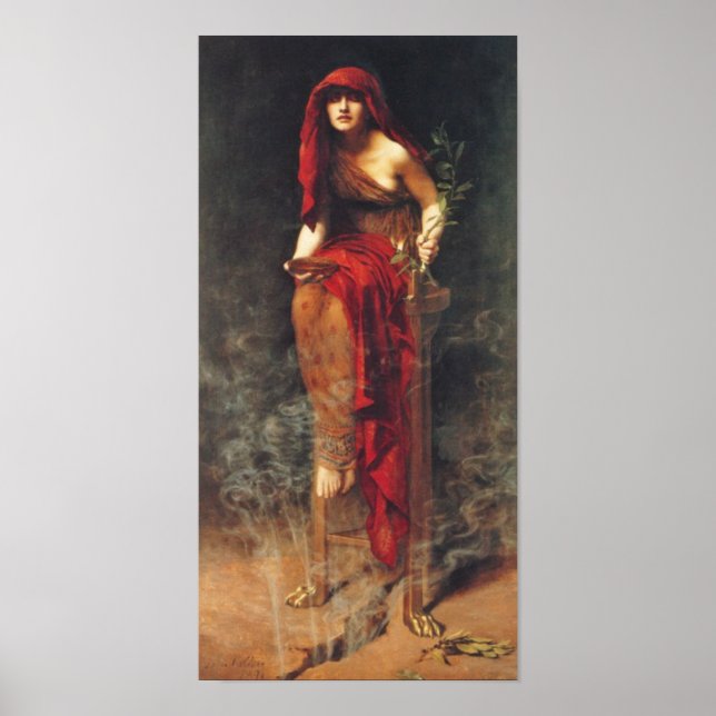 Priestess i Delphi Pre Raphaelite Poster (Framsidan)