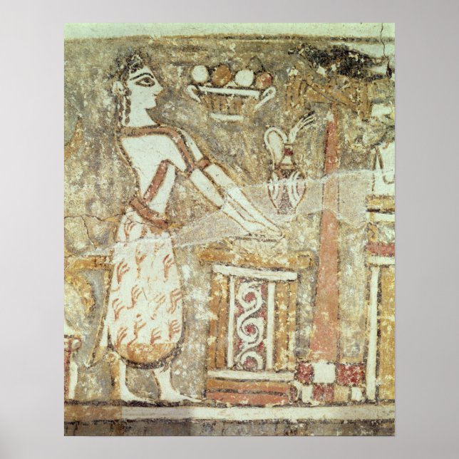Priestess på altare, detaljer från en poster (Framsidan)