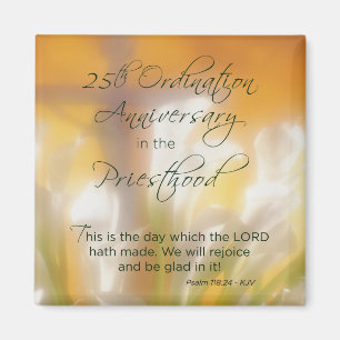 Priesthood Lilies, 25:e Ordination-årsdagen Magnet