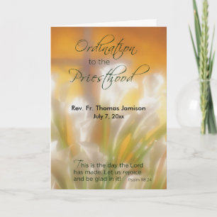 Priesthood Ordination, Anpassadet Namn & Date, L Kort