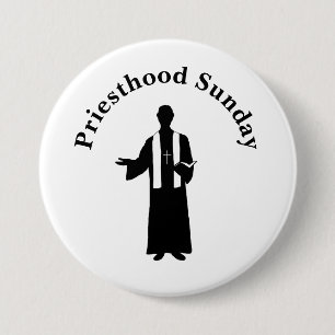 Priesthood Söndag-knapp för präst med bibel Knapp