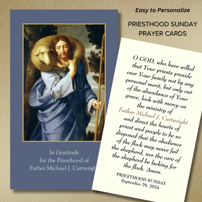 PRIESTHOOD SÖNDAG PERSONLIG PRAYER CARDS PLACERINGSKORT (Skapare uppladdad)