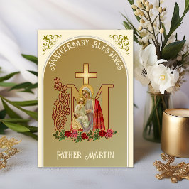 Priestjubileum Mary Jesus katolsk Kort