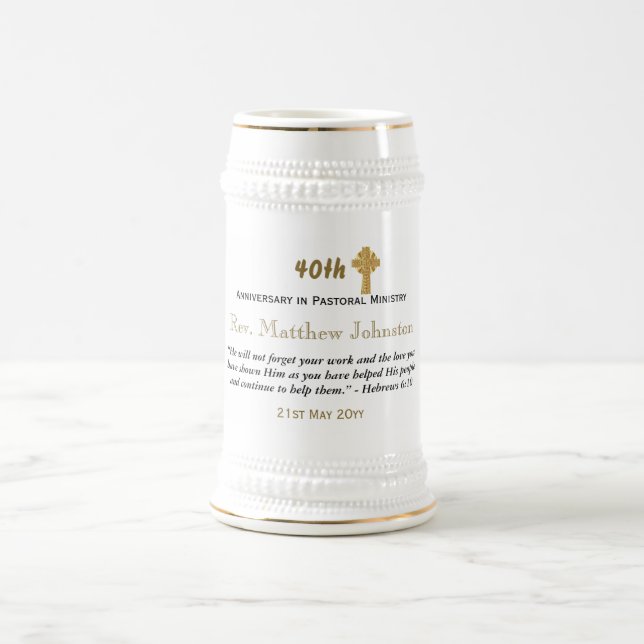 Priestordningens årsdag Gift Mugg - personligt (Center)