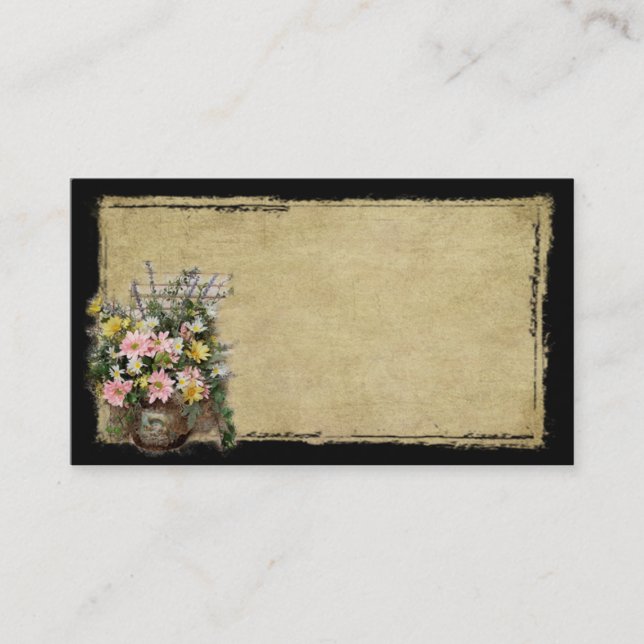 Prim affärs-kort för perfekt Prim Blommigt Visitkort (Framsida)