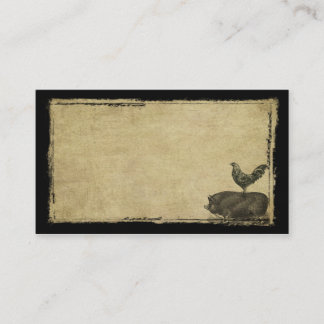 Prim affärs-kort för tupp & för Gris Visitkort