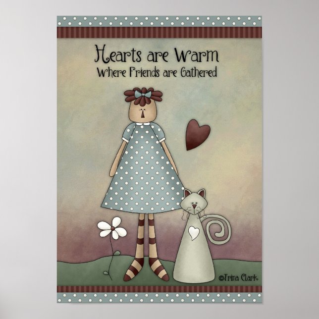 Prim Land Doll med katt Poster (Framsidan)