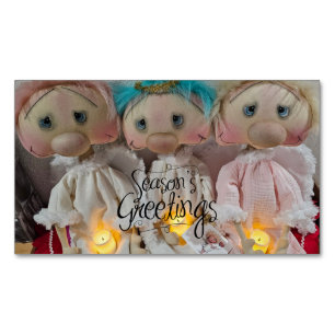 Prim Raggedy Angels Julhälsningar Magnetiska Visitkort