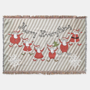 Prim Santas Merry All Throw Filt