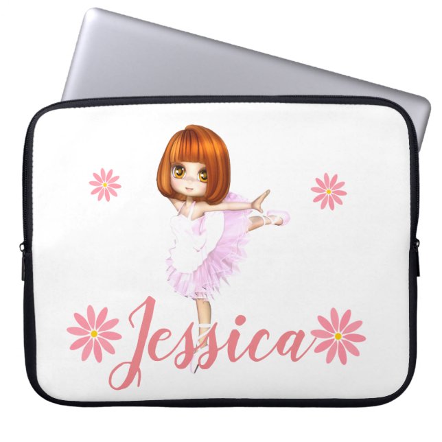 Prima Ballerina Anpassningsbar Laptop Fodral (Framsidan)