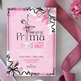 Prima Ballerina Birthday Party Invitation Inbjudningar