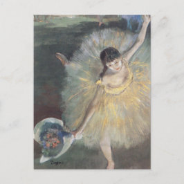 Prima Ballerina bugande på scenen Edgar Degas Vykort