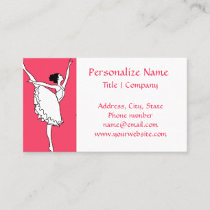 Prima Ballerina Dancer eller Ballet Dance Class Visitkort