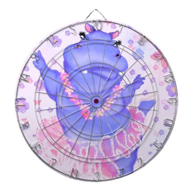 Prima Ballerina Hippo - lägg till Bild / text Darttavla (Framsidan)