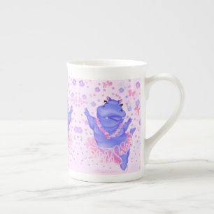 Prima Ballerina Hippo - Lycklig Dancer - Benporslin Mugg