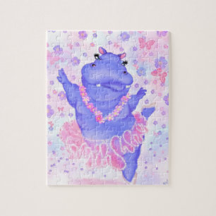 Prima Ballerina Hippo - Lycklig Dancer Pussel