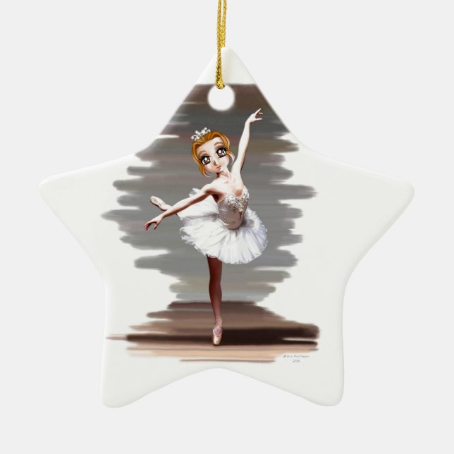 Prima Ballerina Julgransprydnad Keramik (Framsidan)
