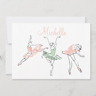 Prima Ballerina Personlig Stationery Anteckningskort