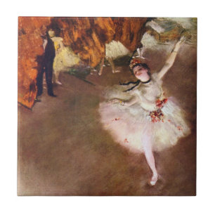 Prima Ballerina, Rosita Mauri av Edgar Degas Kakelplatta