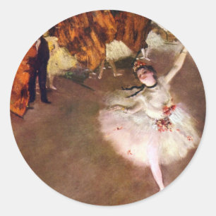 Prima Ballerina, Rosita Mauri av Edgar Degas Runt Klistermärke