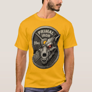 Primal Iron Wolf Gym Träningsplatta Grafisk T-Shir T Shirt