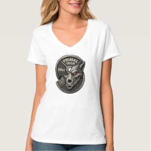 Primal Iron Wolf Gym Träningsplatta Grafisk T-Shir T Shirt