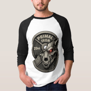 Primal Iron Wolf Gym Träningsplattor Grafisk T-Shi T Shirt