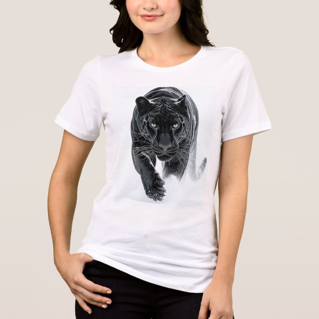 Primal Power 002 – Svart panter T Shirt (Framsida)