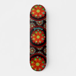 Primal Rhythms Mandala Mönster Mini Skateboard Bräda 18,5 Cm