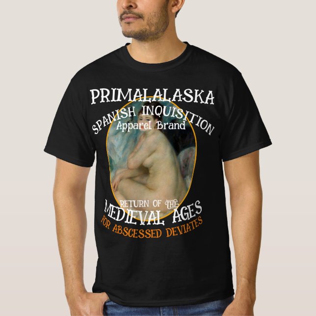 PRIMALALASKA SPANSKA INKVISITIONEN MEDELTIDEN T SHIRT (Framsida)
