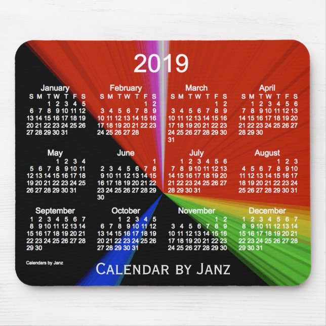 Primär 2019 pekar kalendern vid den Janz musen Musmatta (Framsidan)