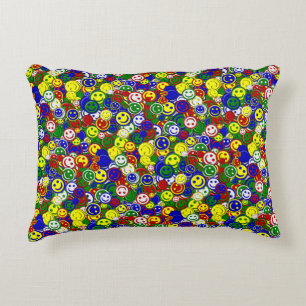 Primär Ansikte-Pärlor-GRÖNT-ACCENT PILLOW Prydnadskudde