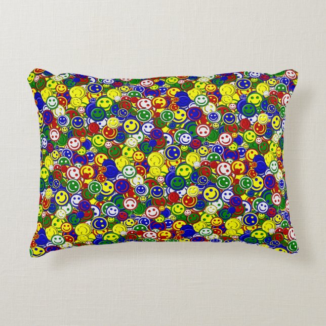 Primär Ansikte-Pärlor-GULT-ACCENT PILLOW Prydnadskudde (Framsidan)