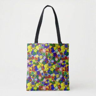 Primär Ansikte-Pärlor-GULT-ALLOVER TOTE BAG Tygkasse