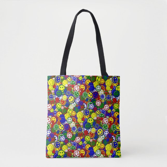 Primär Ansikte Pärlor-RED-ALLOVER TOTE BAG Tygkasse (Framsida)