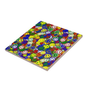 Primär Ansikte-Pärlor-RED-CERAMIC TILE Kakelplatta