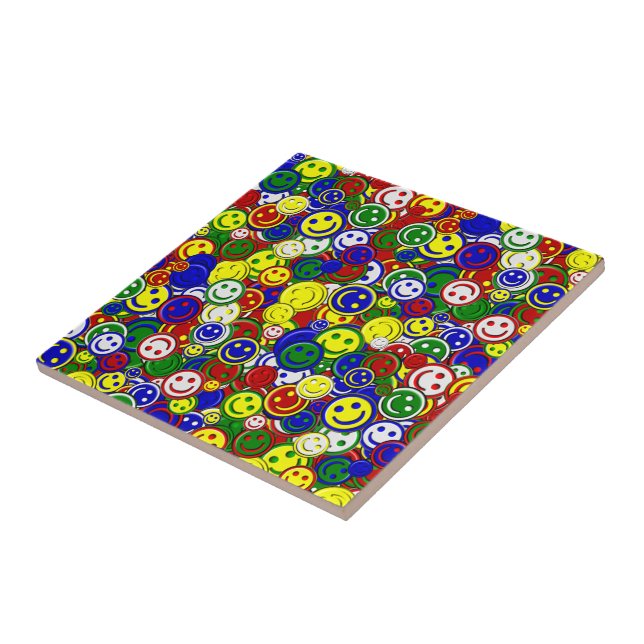 Primär Ansikte-Pärlor-RED-CERAMIC TILE Kakelplatta (Sidan)