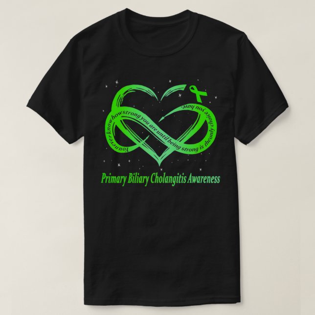 Primär biliary Cholangitis Warrior Jag är presenti T Shirt (Design framsida)