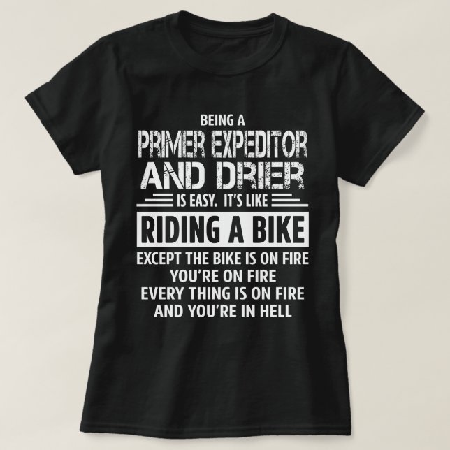 Primär expeditor och drivrutin t shirt (Design framsida)