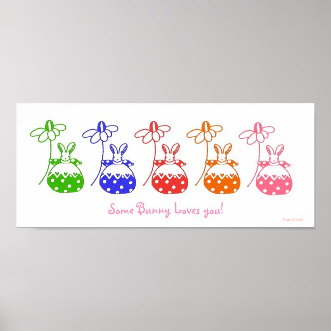 Primär Färg-Daisy-bunny Poster (Framsidan)