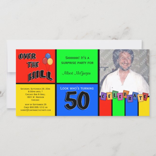 Primär Färg-fotoöverraskning 50:e Födelsedagsfeste (Framsida)