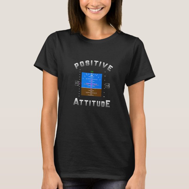 Primär flygdetektor med positiv inställning t shirt (Framsida)