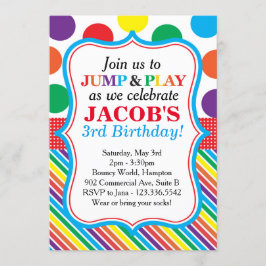 (Primär) hopp-, lek- och dunpartyinbjudan, Inbjudningar