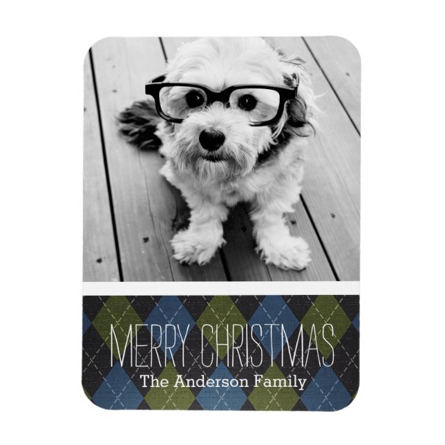 Primär jul med ett foto magnet (Vertikal)
