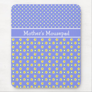 Primär Mousepad för att anpassa Polka dots, blå Musmatta