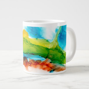 Primär plump - vattenfärger jumbo mugg